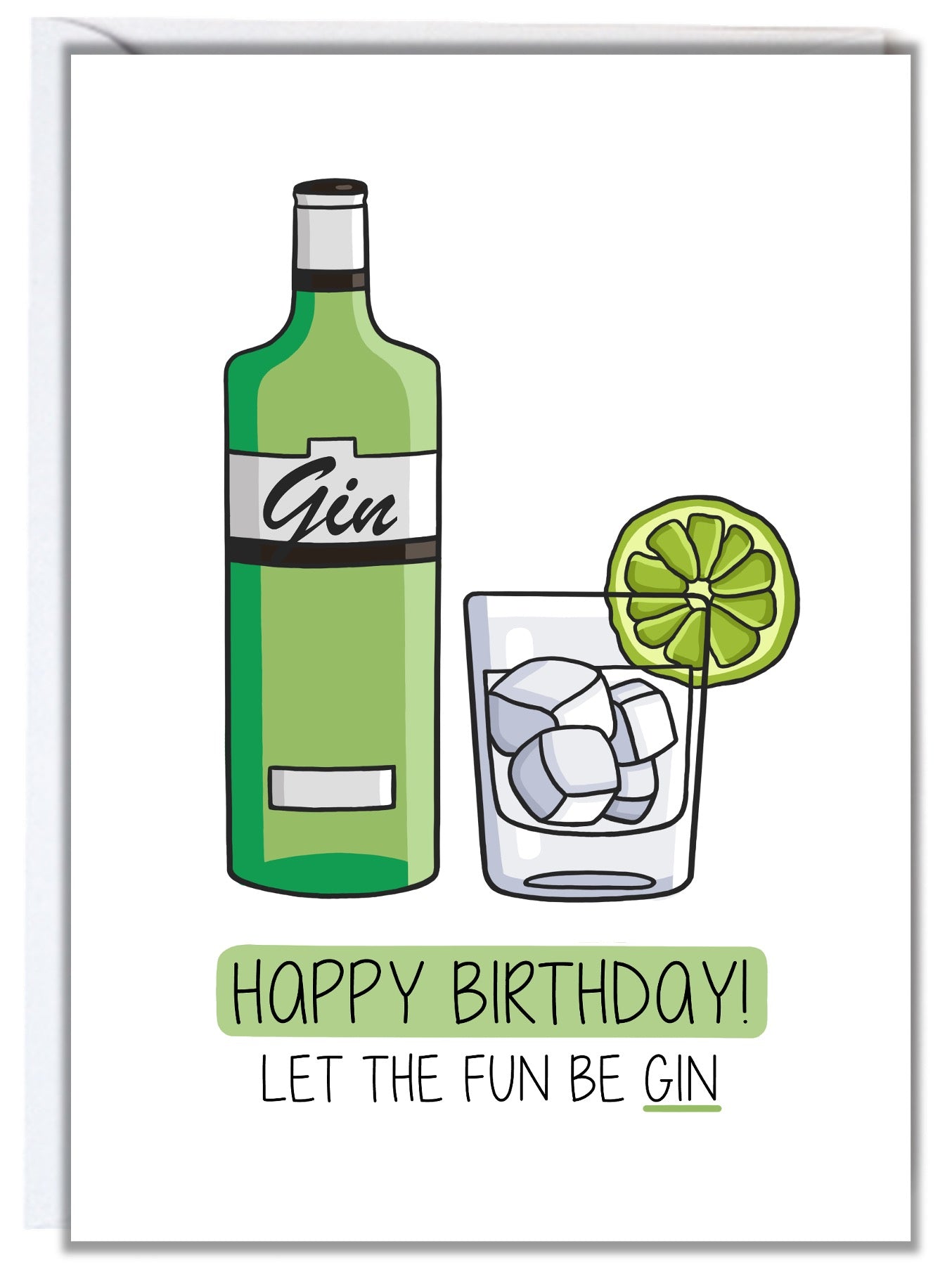 Gin Birthday Card