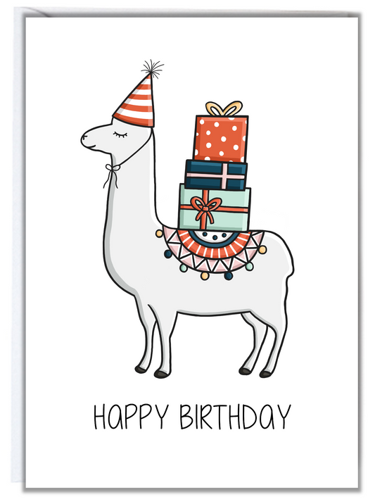 Llama Birthday Card