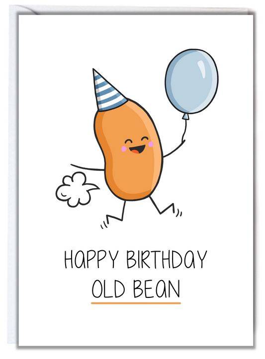 Old Bean Birthday Card