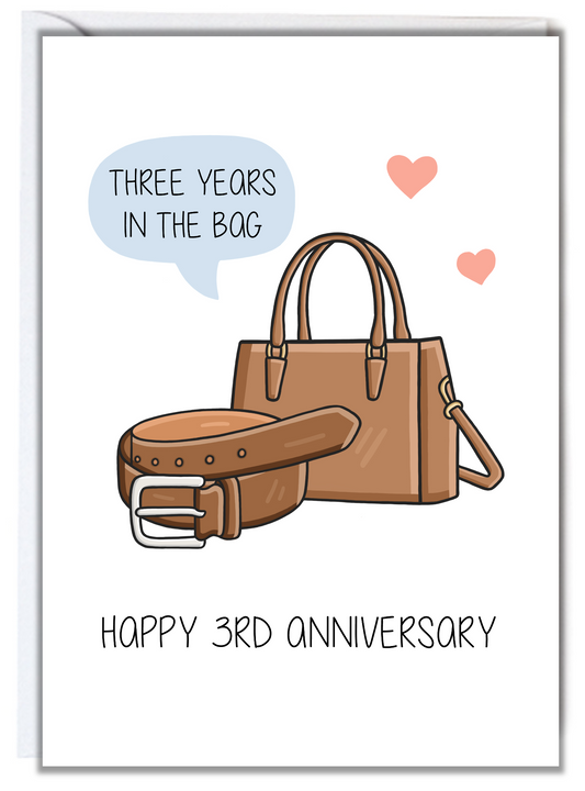 3rd Anniversary Card (Leather)