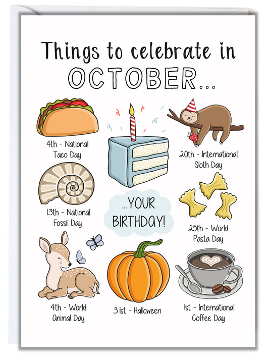 October Birthday Card