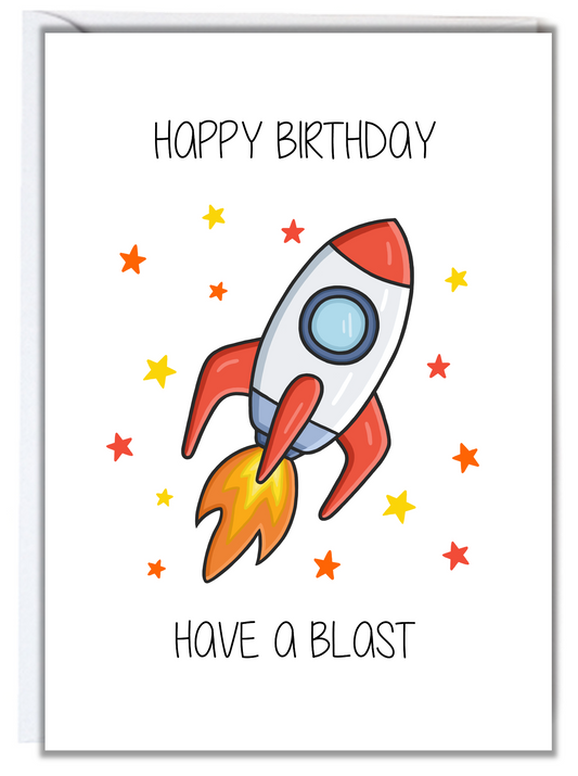 Rocket Birthday Card