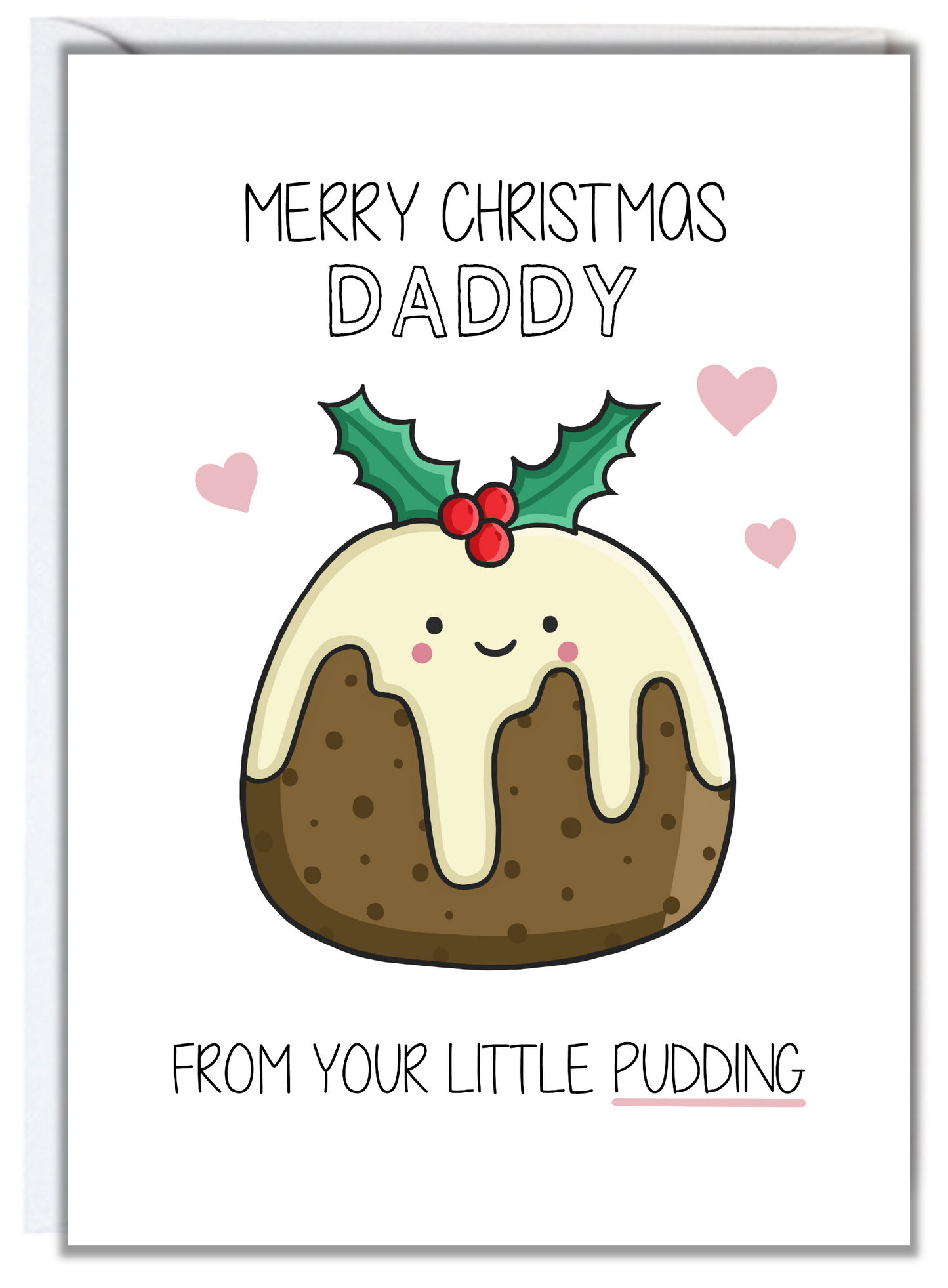 Daddy Pudding Christmas Card