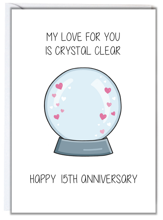 15th Anniversary Card (Crystal)