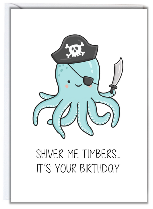 Octopus Birthday Card