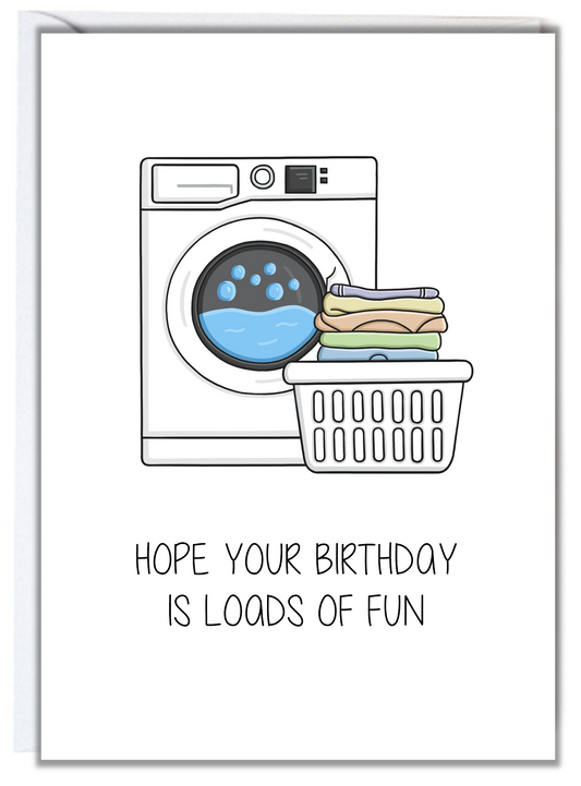 Washing Machine Birthday Card