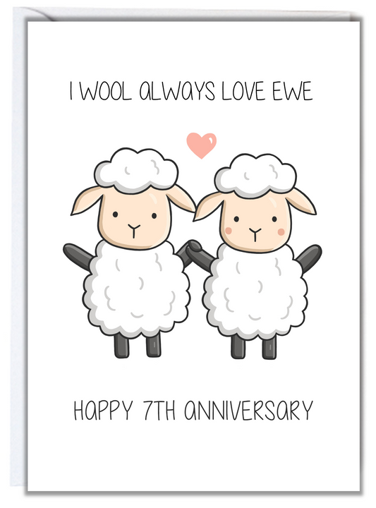 7th Anniversary Card (Wool)