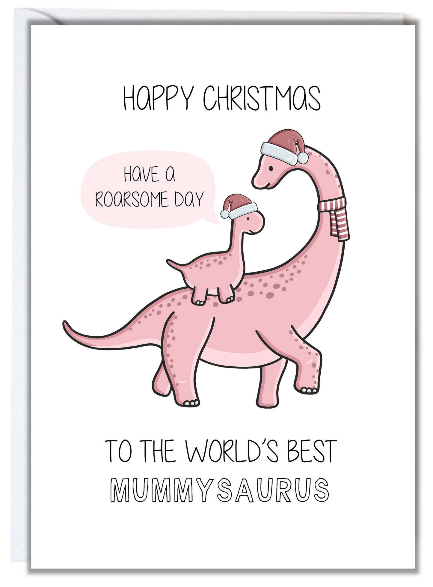 Mummysaurus Christmas Card